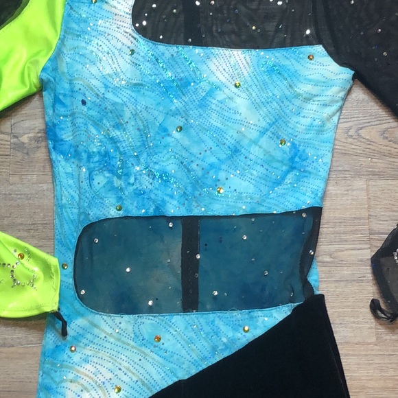 Dance Sophisticates Velvet  & Mesh Dance Pant Suit - Picture 7 of 15